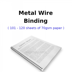 Metal Wire Binding (101 - 120 sheets of 70gsm paper)